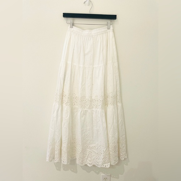 NWT Coach Broderie Anglaise Long Skirt In Organic Cotton - Picture 6 of 10